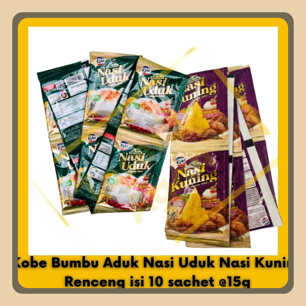 

Kobe Bumbu Aduk Nasi Uduk Nasi Kuning 1 Renceng isi 10 sachet