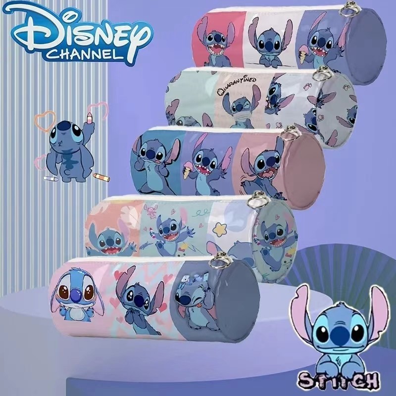 

Disney Stitch Anime Pen Bag Pencil Cases for Children Cartoon Lilo & Stitch Large Capacity Stationery Storage Bag Students Gift