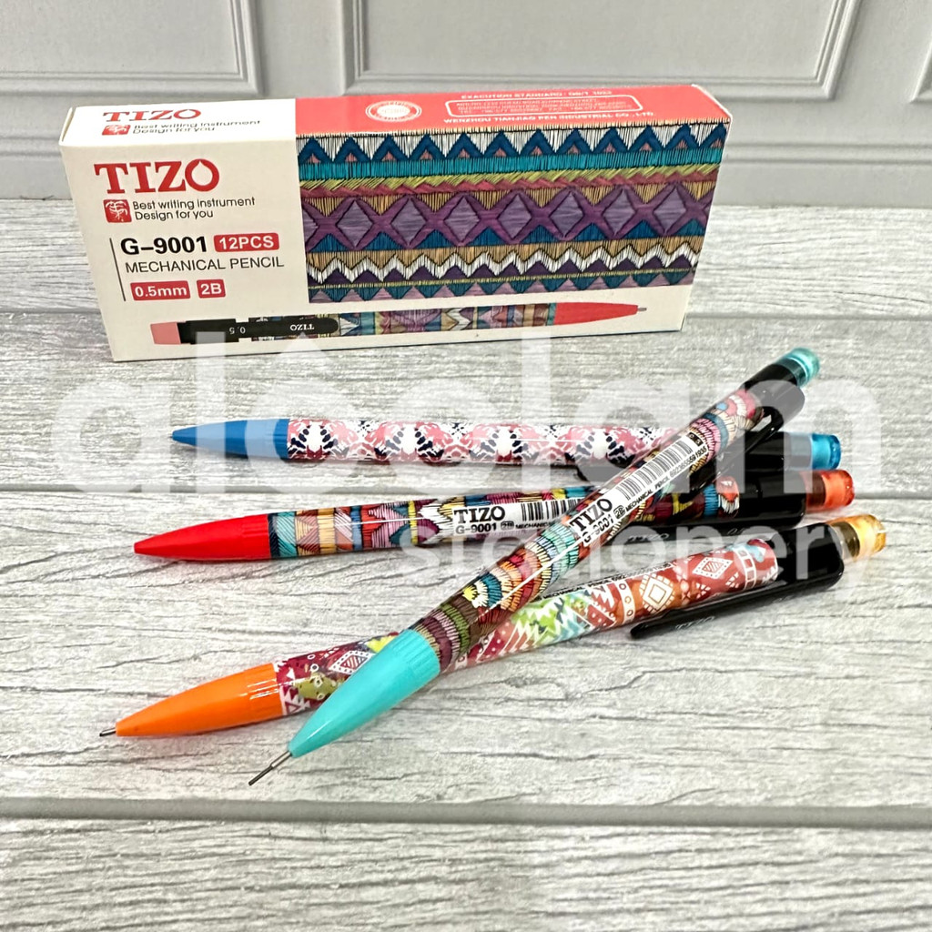 

SELUSIN ( 12 PCS ) Pensil Mekanik Kecil Tizo 0.5 mm Pensil Isi Ulang Tizo 0.5mm lengkap