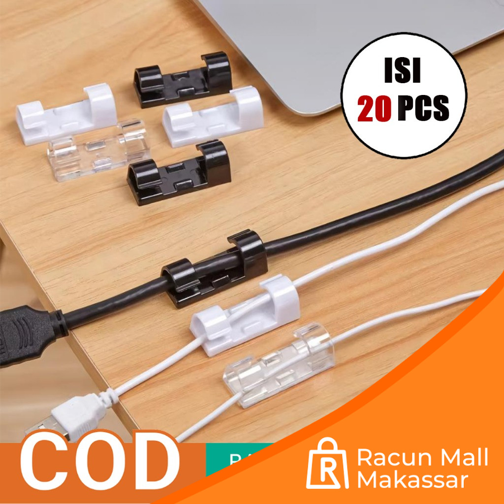 1 PCS Clip Cable Oganizer Klem Kabel Tempel Serbaguna Klip kabel Tanpa Paku AH1