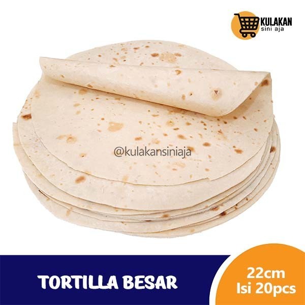 

Tortilla Sedang( kulit kebab) 22cm Isi 20pcs- ARDABA FROZEN
