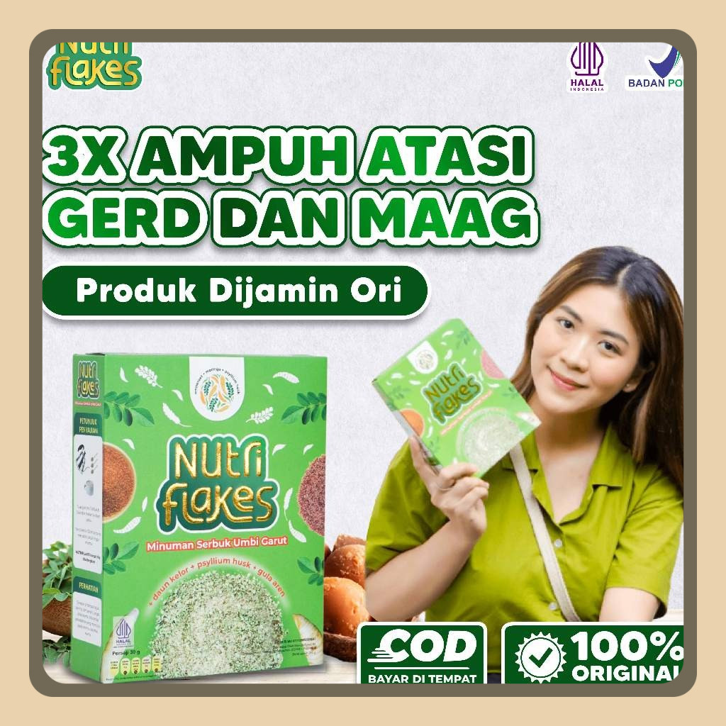 

Nutriflakes Sereal Umbi Garut - Ampuh Mengatasi Asam Lambung, Maag Dan Gerd 1 Box