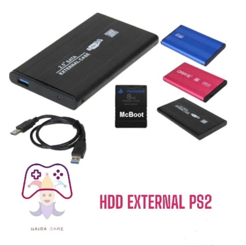 HDD EXTERNAL PS2 HARDISK PS2 EXTERNAL FULL GAME + MC BOOT