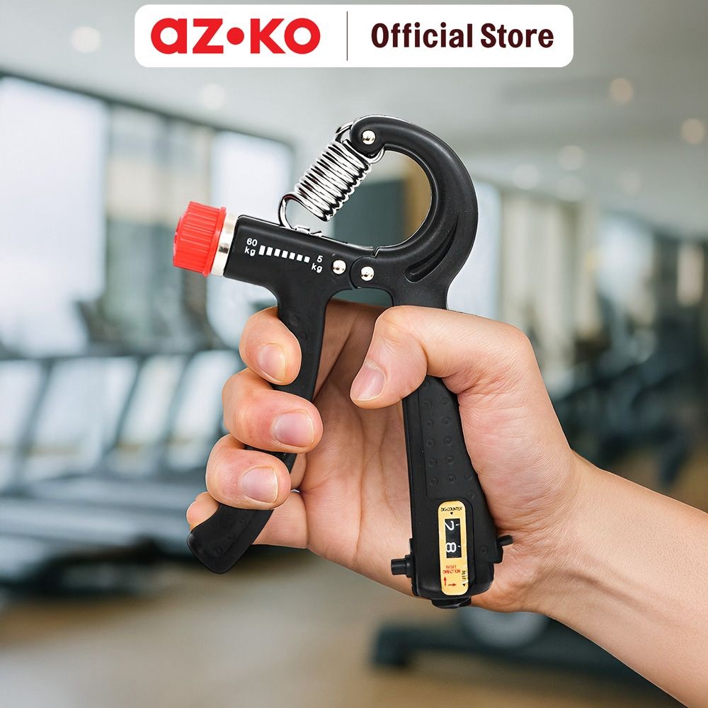 AZKO Kinetic Hand grip Adjustable Dengan Counter Alat Olahraga Indoor Pelatih Otot Lengan Perlengkap
