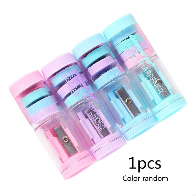 

12PB Mini Round Erasers with Small Pencil Sharpener for Children Boys Girls Gift