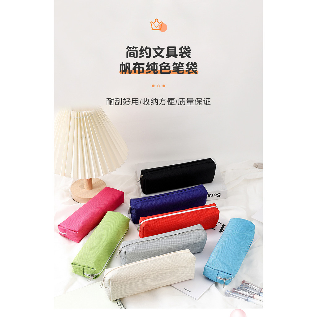 

Simple Pencil Case School Supplies Pencil Cases Estuche Escolar Solid Color School Stationery Kalemlik Trousse Pencil Pouch