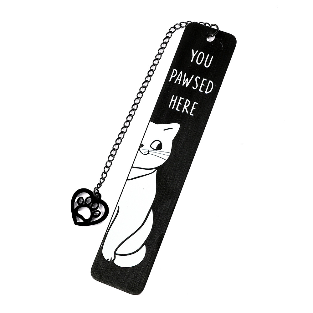 

Pet Cat Bookmarks Stainless Steel Book Mark for Book Lovers Stationery for Cat Lover Perfect Gifts Office Supplies for Men Women