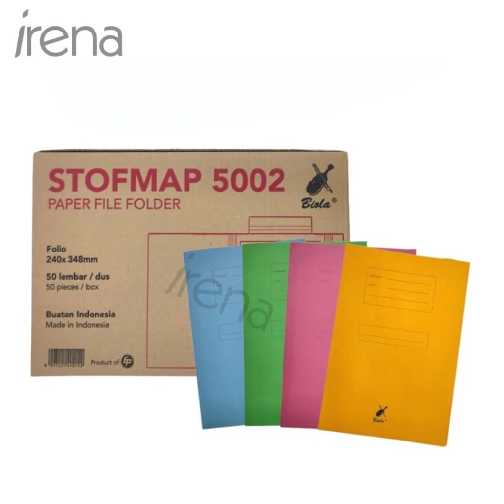 

Biola Map Kertas / Map Kertas Stofmap Murah Warna Warni 5002