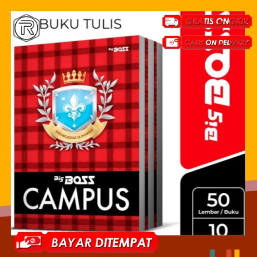 

BUKU TULIS CAMPUS 50 Lembar Isi 10 BUKU CAMPUS BOXY PANJANG / BIG BOSS