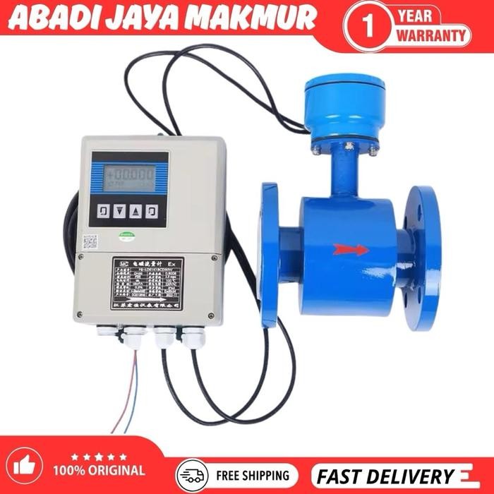 Flowmeter Electromagnetic DN50 Flow meter PTFE Magnetic Aliran Cairan Makanan Kimia Limbah