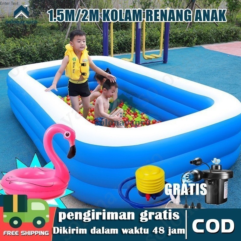 GW78 Kolam Renang Anak Jumbo 3ring/Kolam Mandi Bola /Kolam Balon Anak PVC/Portable Kolam Anak Lmport