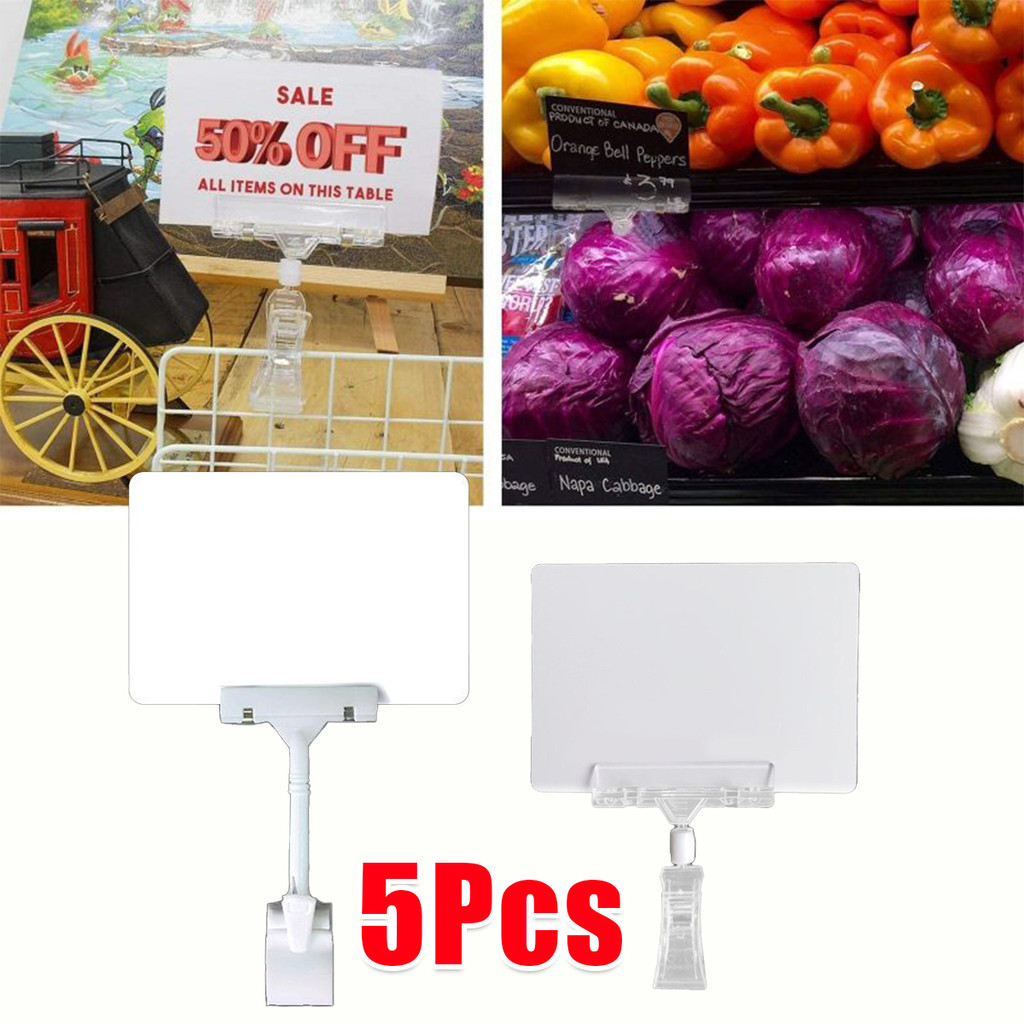 

5PCS Price Tag Jepitan Toko Penjepit A6/Kertas Penjepit Harga/Kertas Tag Kartu Promo