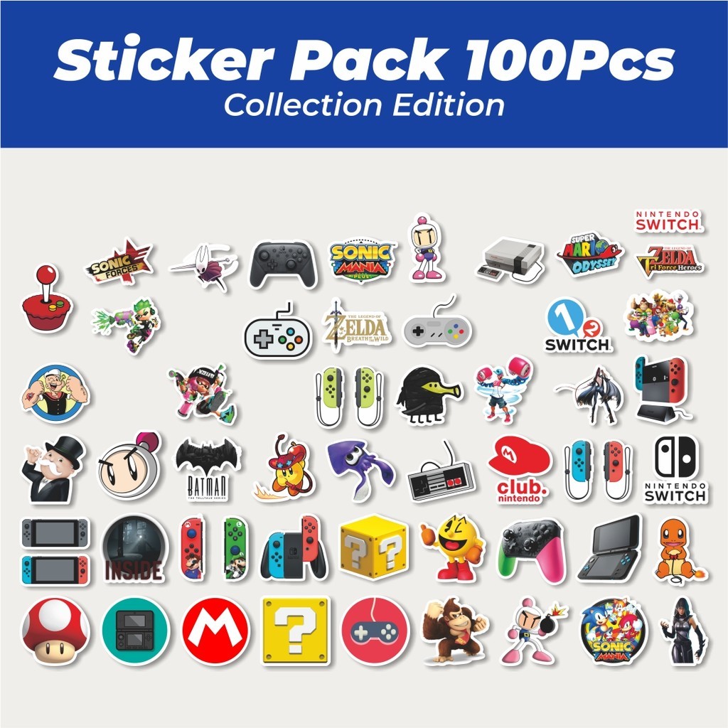 

Hot Stiker Koleksi Game Nintendo Lucu Anti Air Stikers Berperekat Waterproof Sticker Decal Buat Motor Helm Buku Journal Koper Casing HP Laptop Botol Minum
