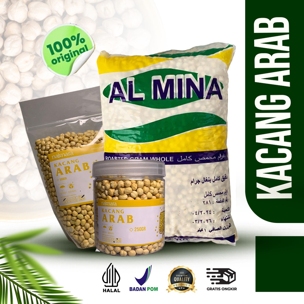 

KACANG ARAB / KABULI OLEH OLEH HAJI / UMROH / Roasted Chickpea / Kacang Arab Chickpeas