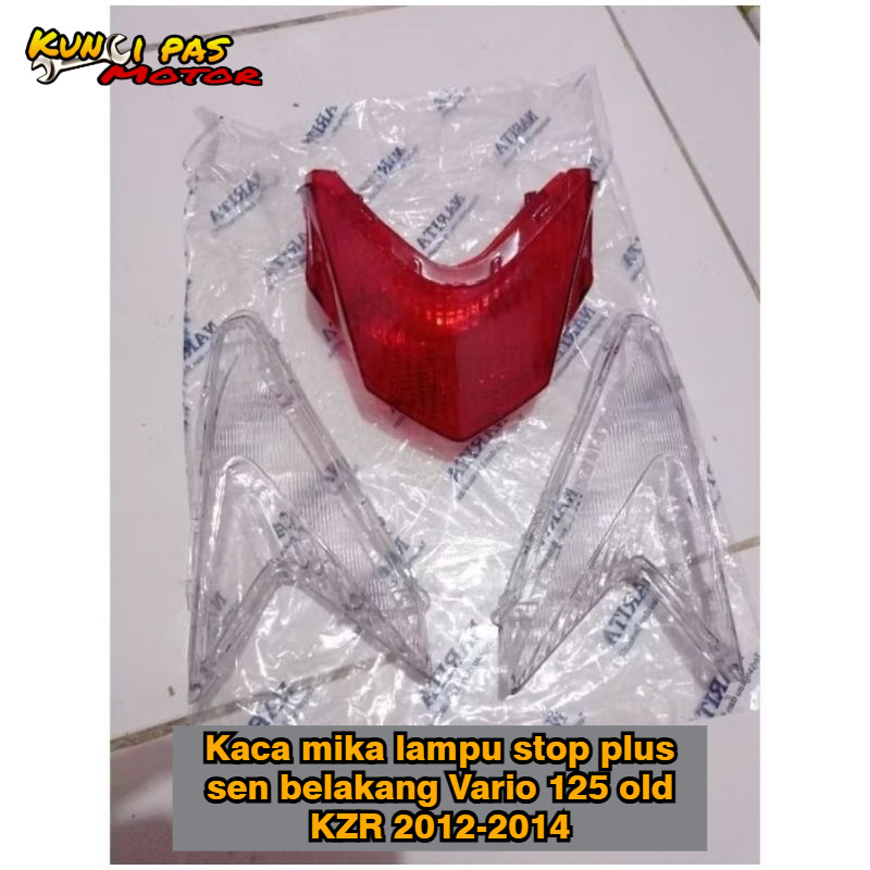 kaca mika lampu stop plus sen belakang Vario 125 old KZR 2012-2014 Kuncipas Motor