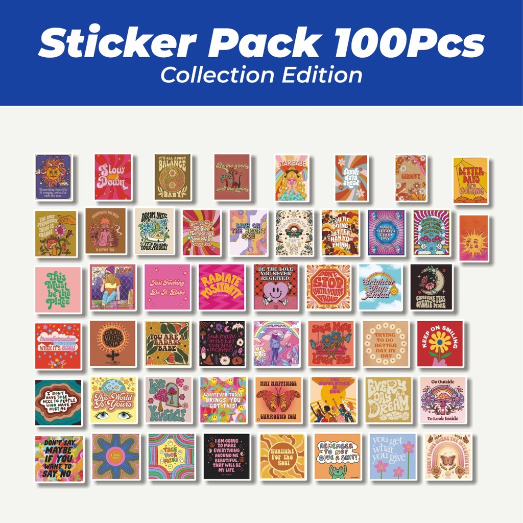 

Hot Stiker Retro Aesthetic Lucu Anti Air Stikers Berperekat Waterproof Sticker Decal Buat Motor Helm Buku Journal Koper Casing HP Laptop Botol Minum