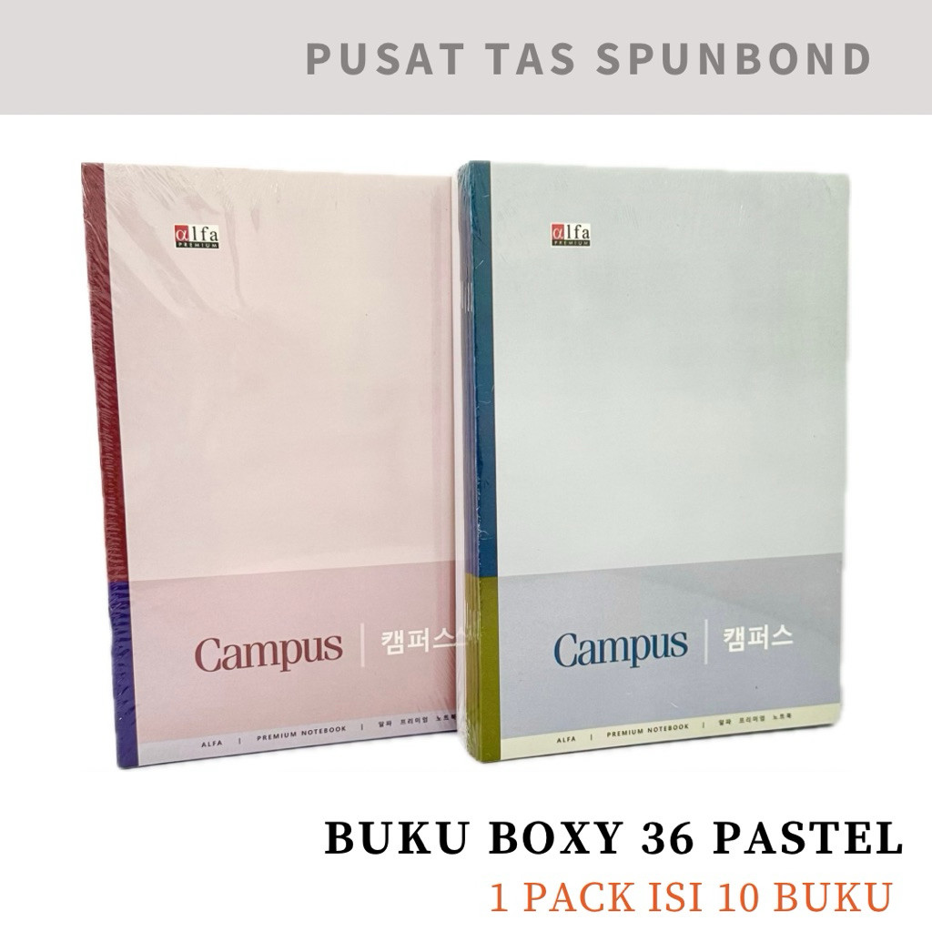 

KlikIniAja Buku Tulis Boxy 36 Campus / Buku Tulis Pastel Color 36 / Buku Tulis Korean 36
