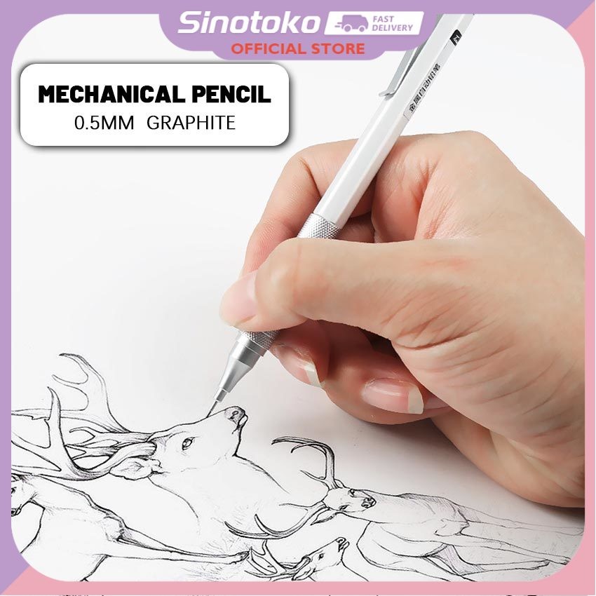 

1Pc Pensil otomatis logam Mekanik 0.5MM Pusat Gravitasi Rendah Gambar Logam Pensil Khusus Kantor Sekolah Tulis Perlengkapan Seni