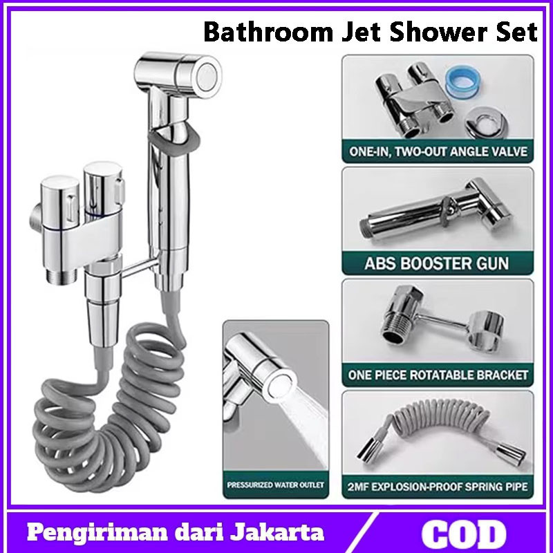 【siap】SUS304 1 Set Jet Shower Kloset Jet Shower Kamar Mandi Semprotan Toilet Duduk Jet wasser Kloset