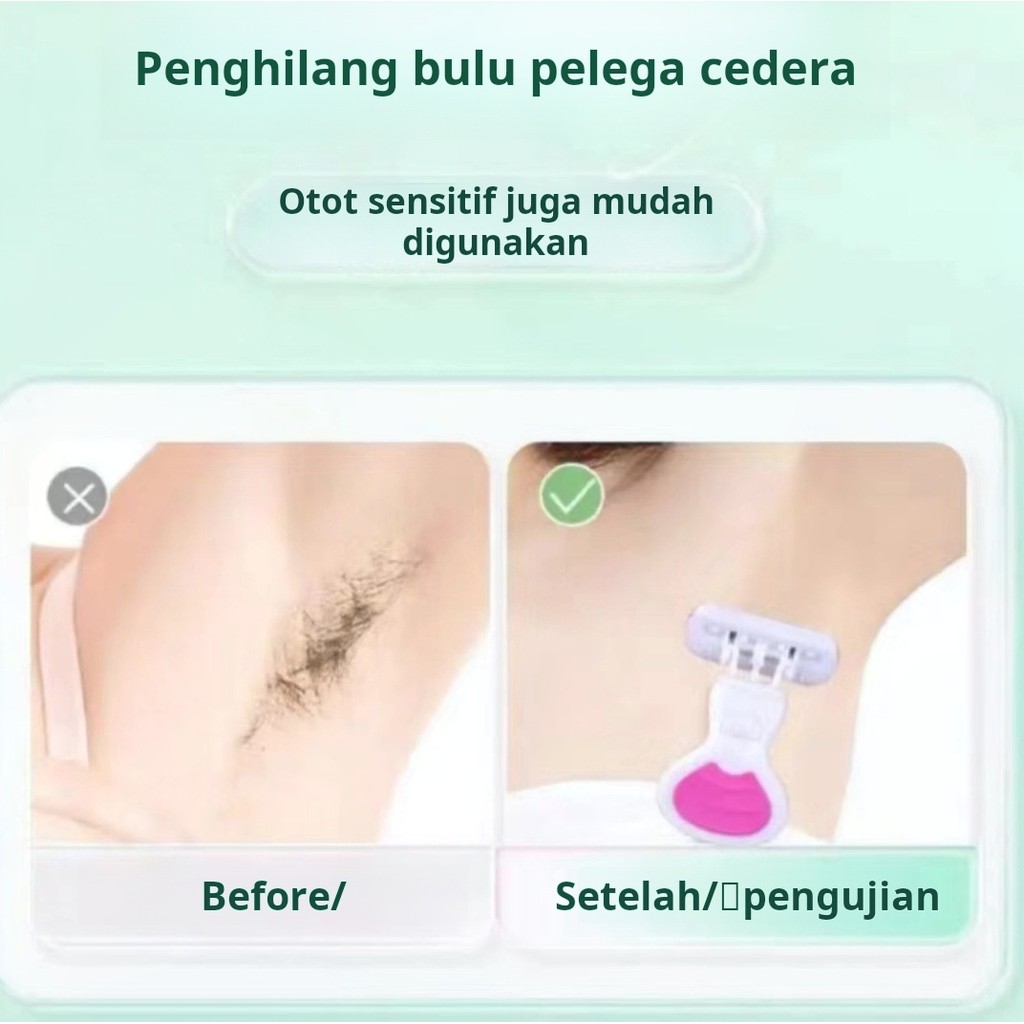 Pisau Cukur Wanita Anti Gores Bulu Kaki Wanita Bulu Ketiak Bulu Kemaluan Bagian Pribadi Universal