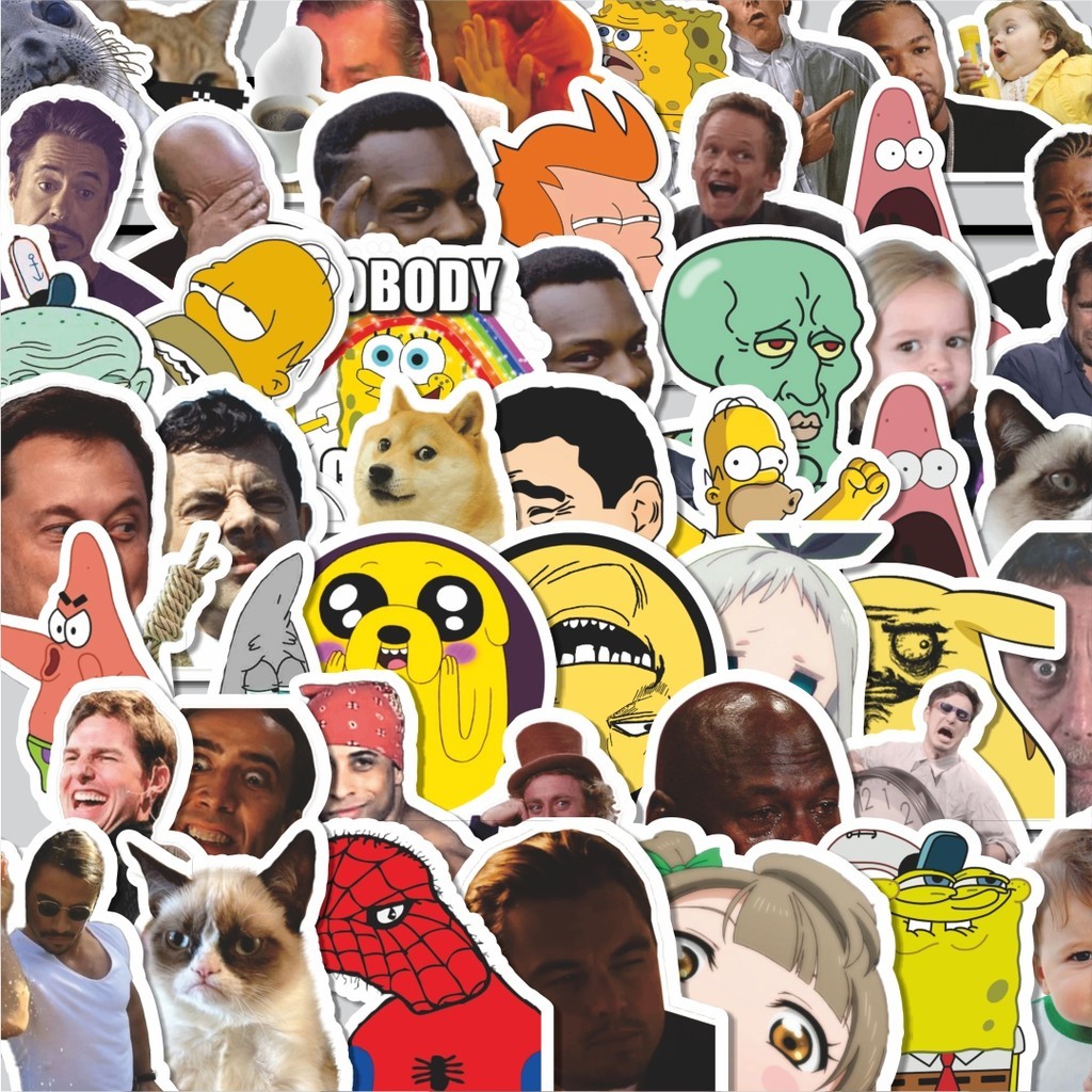 

Stiker Cutting Pack Stiker Random Meme Funny Isi 100Pcs Series Aesthetic Lucu Keren Untuk Koper Bahan Vynil