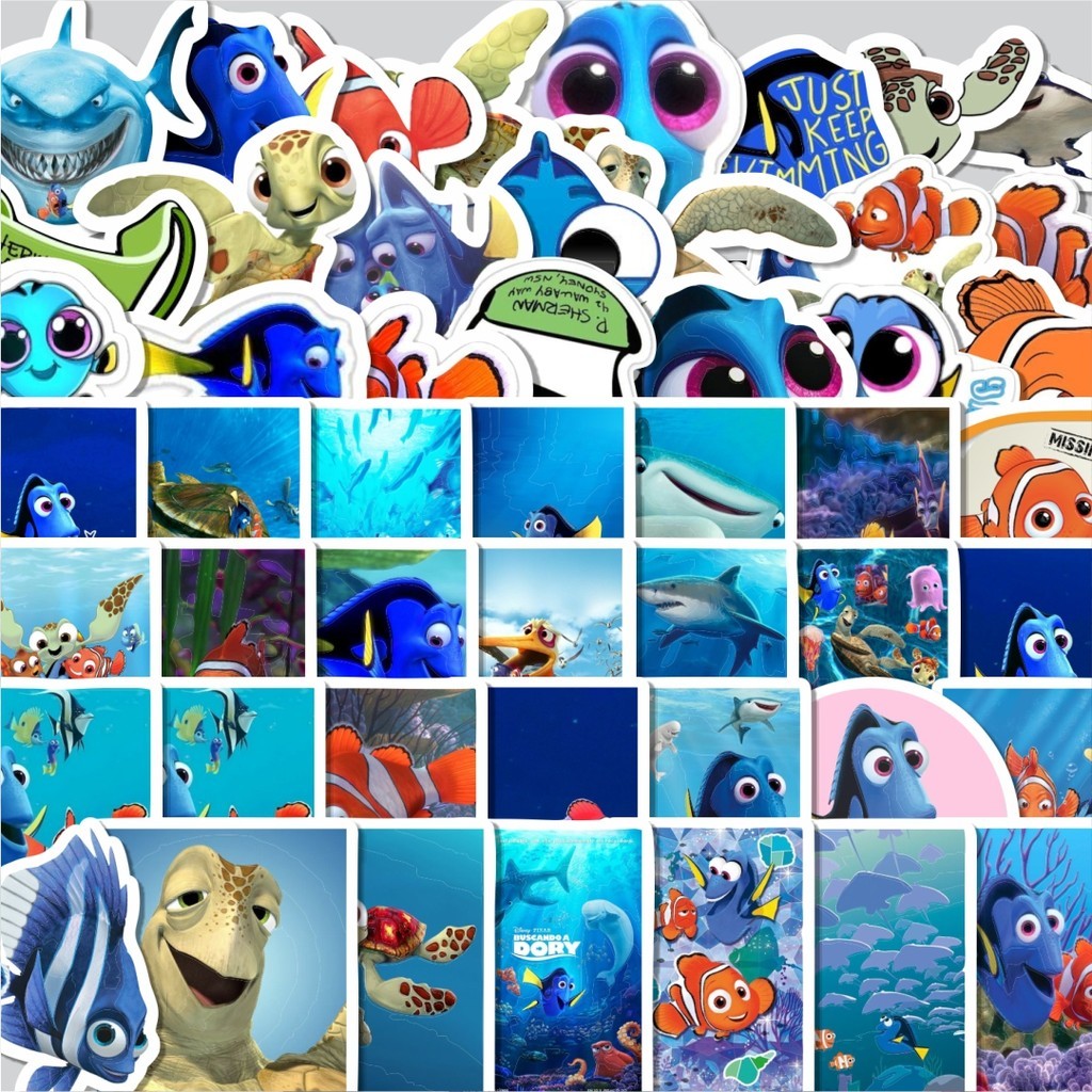 

Stiker Cutting Pack Stiker Ikan Nemo Isi 100Pcs Series Aesthetic Lucu Keren Untuk Koper Bahan Vynil