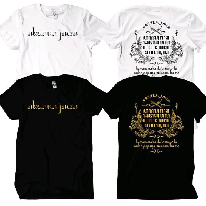 (TOP) KAOS NETRAL TEMA JAWA KAOS BUDAYA HANACARAKA BAJU AKSARA JAWA TERBARU OBLONG PRIA WANITA DISTR