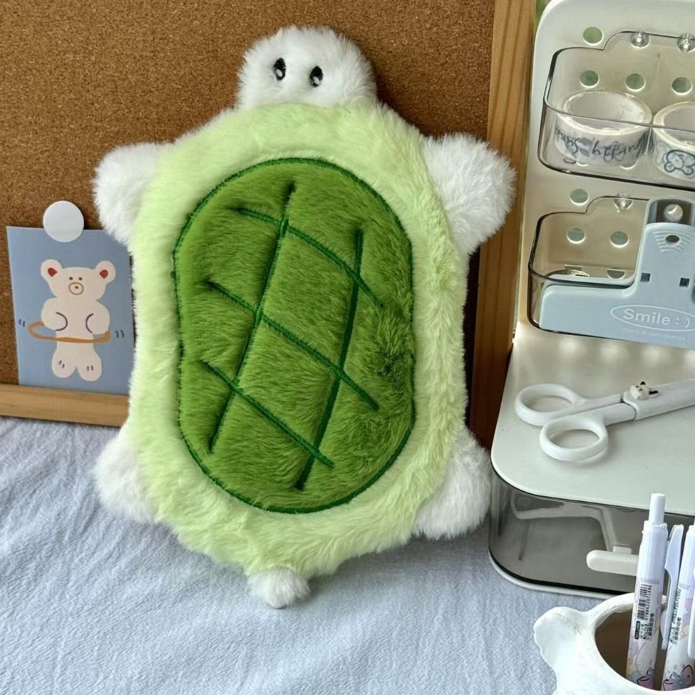 

Large Capacity Little Turtle Pencil Case Portable Zipper Cute Turtle Pencil Pouch Comfortable To Touch Multifunctional