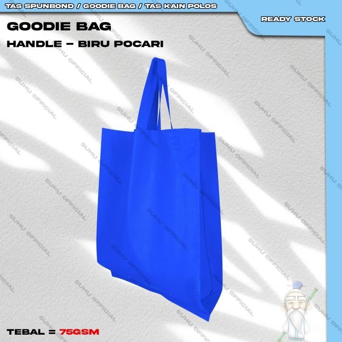 

Goodie Bag Tas Belanja Spunbond Goody Spoundbond Handle 30x40 Polos - BIRU POCARI