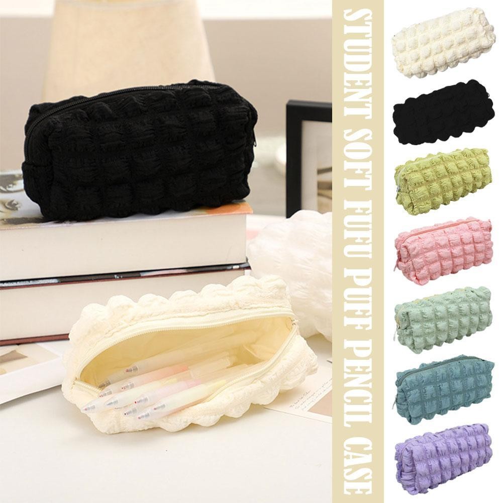 

New High-looking Puff Pencil Case cute innovative Large Capacity Pencil Bag Storage Case Pen Pouch Makeup Handbag School Supply