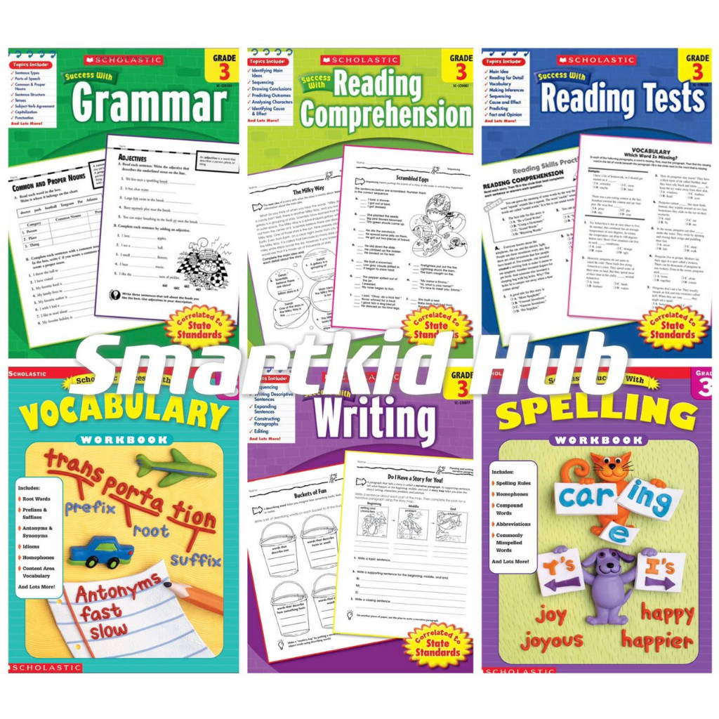 Scholastic Success With Fluency Reading Comprehension Grammar Spelling Vocabulary Writing G1/2/3/4/5