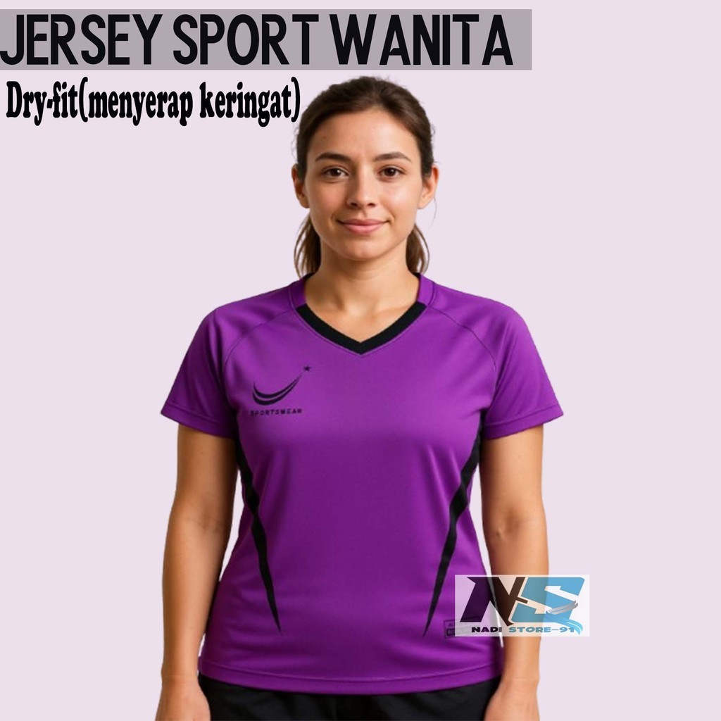 COD Pakaian Atasan Jersey  Jersi sport Baju kaos olahraga senam aerobic erobik GYm Bola volly voli f