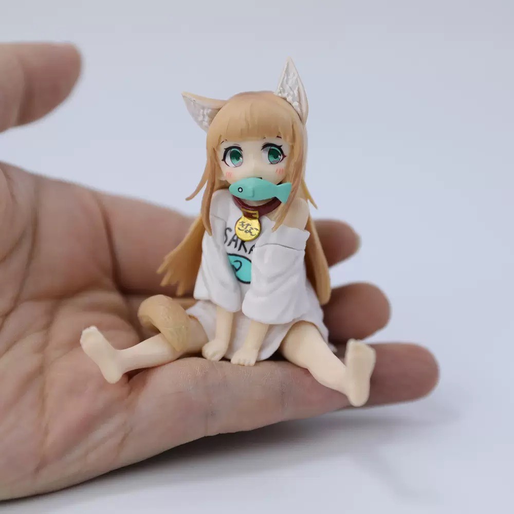 Kawaii Cat Ear Girl Kinako Anime Figure Action Figure Cartoon Girl Model Statue Collection Desktop D