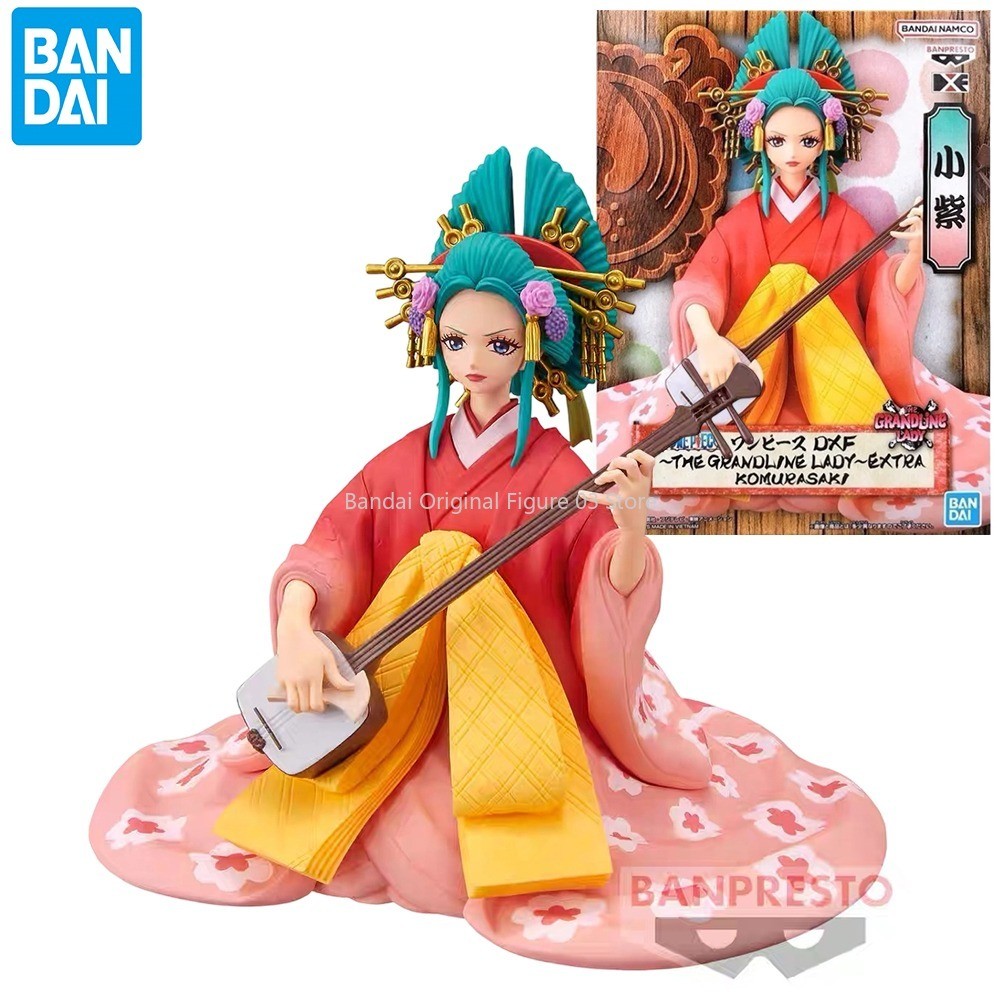 Original Bandai One Piece Kozuki Hiyori DXF THE GRANDLINE LADY EXTRA KOMURASAKI PVC Action Figures O