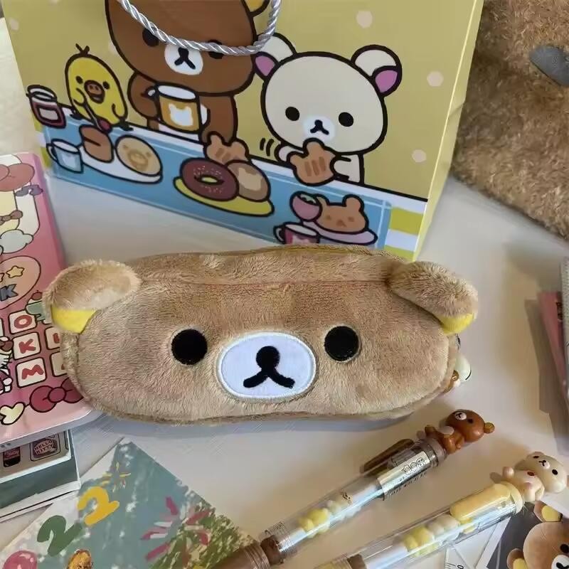 

Kawaii Rilakkuma Pencil Cases For Kids Girls Ins Hot Cute Cartoon Bear Pencil Pouch Organizer Pen Bag School Stationeries Gifts