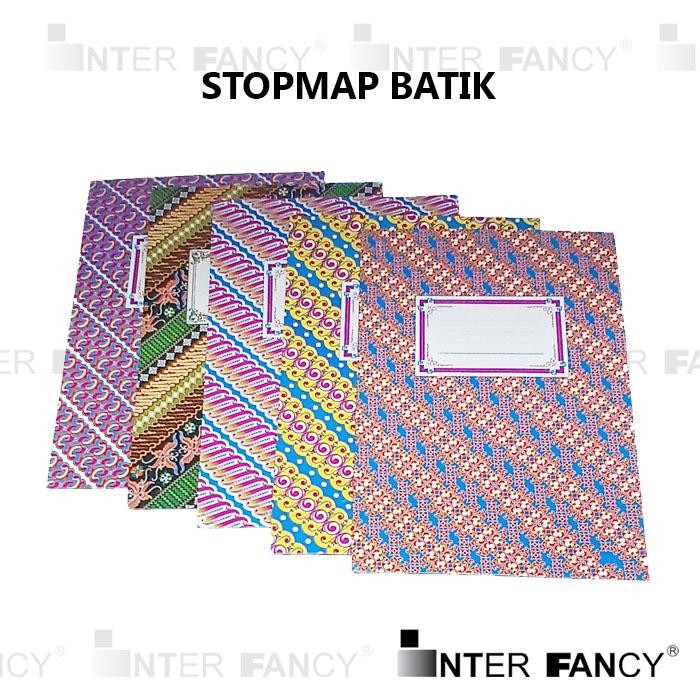 

Stopmap Batik Folio Map Kertas Batik Map Dokumen, bahan Kertas Duplex Tebal, Permukaan map licin dan mengkilap. Ukuran 34,5 x 24.