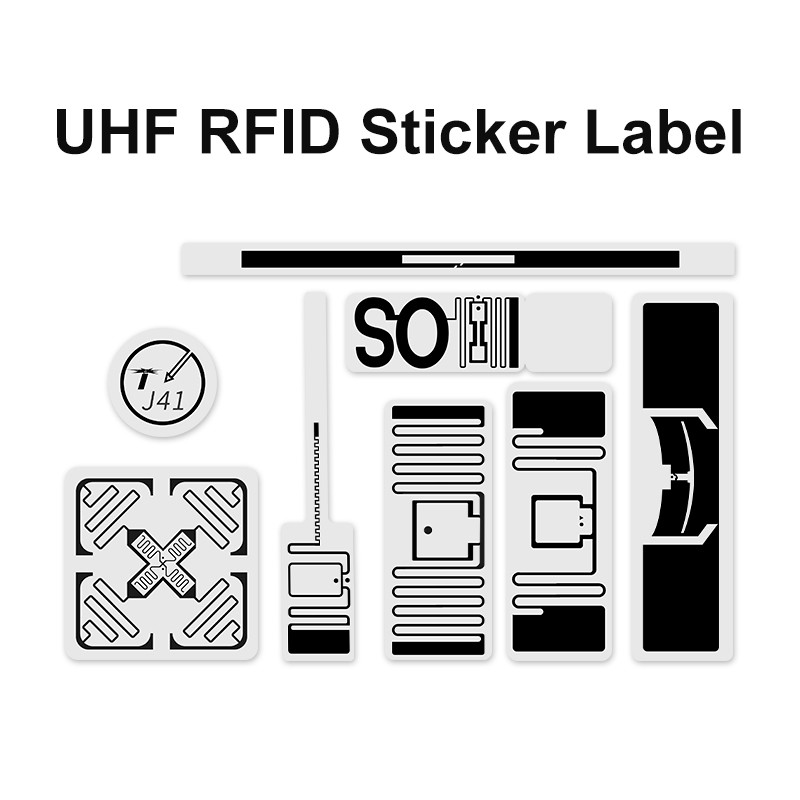 

50pcs ISO18000-6C Variety Sizes Passive Adhesive Sticker Label UHF RFID Tag