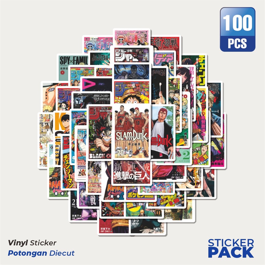 

Stiker Vinyl Stiker Shōnen Manga Series Waterproof Aesthetic- Untuk Laptop, Motor, dan Helm - Paper Stationery Pack