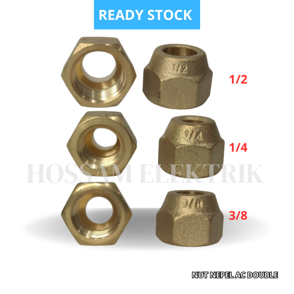 Nut Nepel Ac Double Super Tebal 1/2pk-5pk