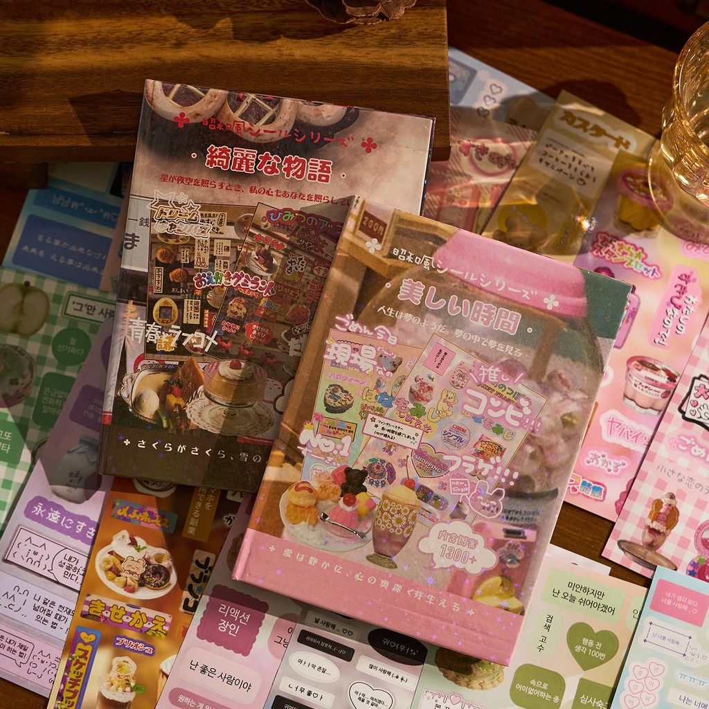

Art Paper Children Collage Scrapbooking 45 Sheets Frozen Memories Series Japenese Vintage Sticker Book Cute Decorative Stickers