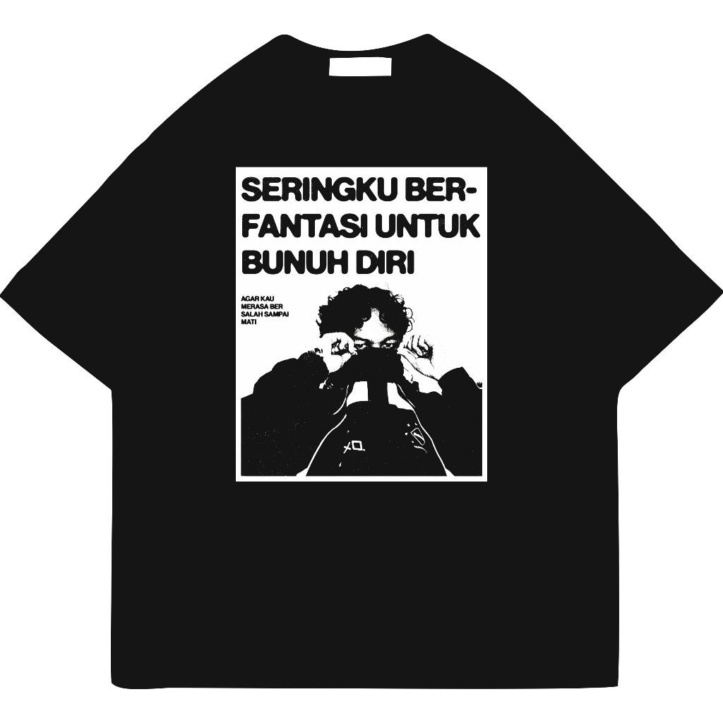 Hindia Tshirt Feast Tarot Baju Kaos Distro Pria Hitam