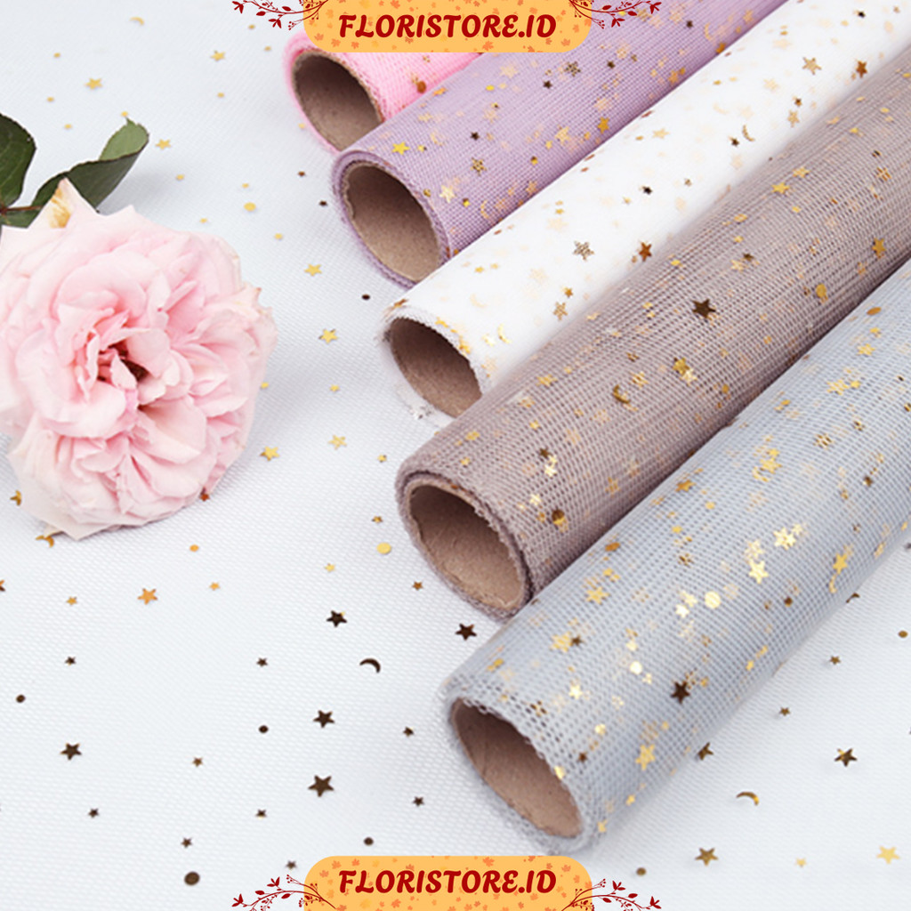 

GOLD STAR TILE ROLL / COTTON ROLL / KERTAS BUKET BUNGA / KAIN BUKET / CELLOPHANE