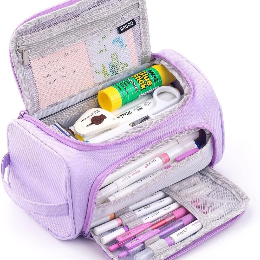 

Super Big Cute Pencilcase Portable Multifunctional Pencil Box Large Capacity 2 Layer Stationery Organizer School Supplies