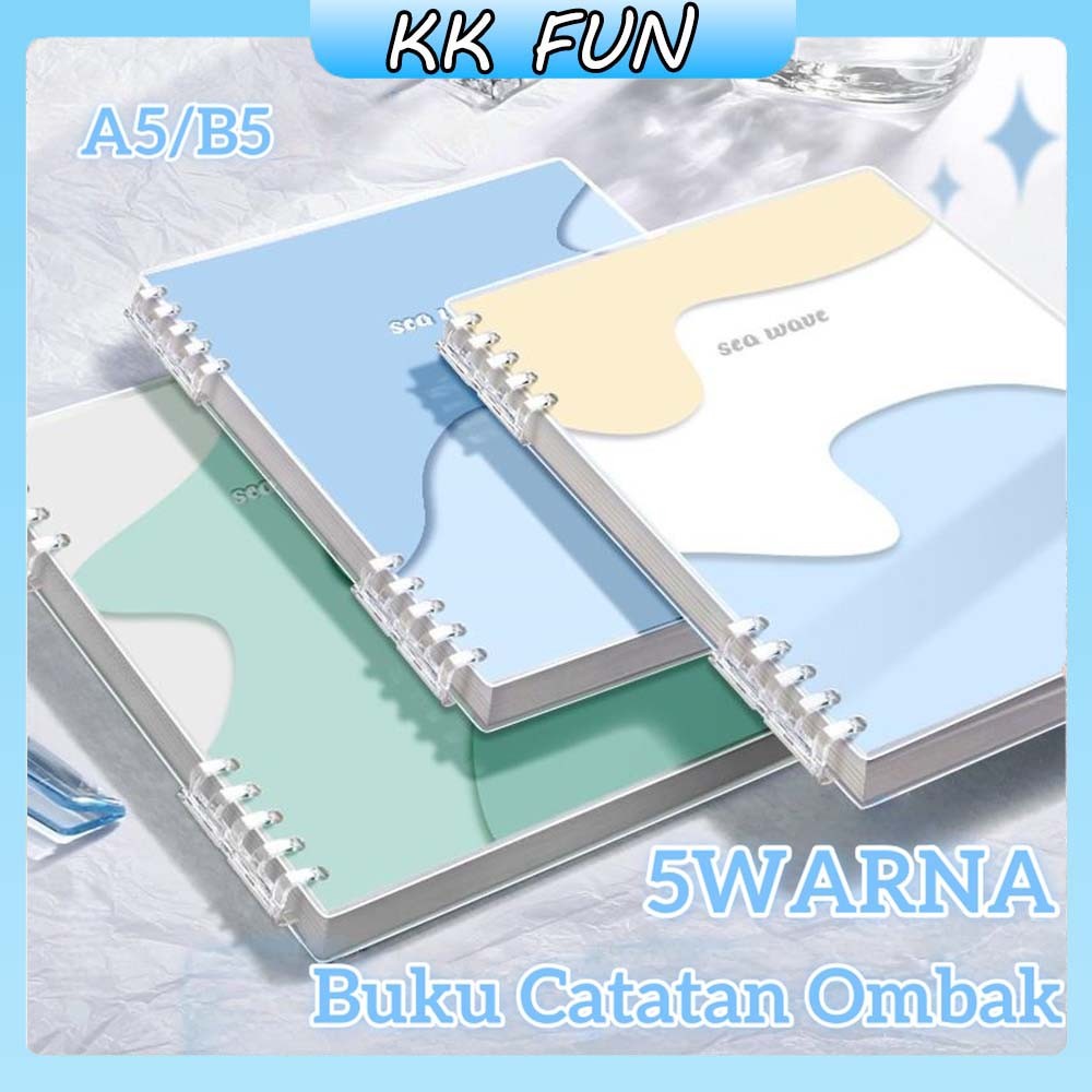 

A5 B5 Buku Tulis Sekolah Buku Catatan Lucu Ring Notebook Aesthetic Lose Leaf Binder Korea Lucu Menebal Buku Notebook