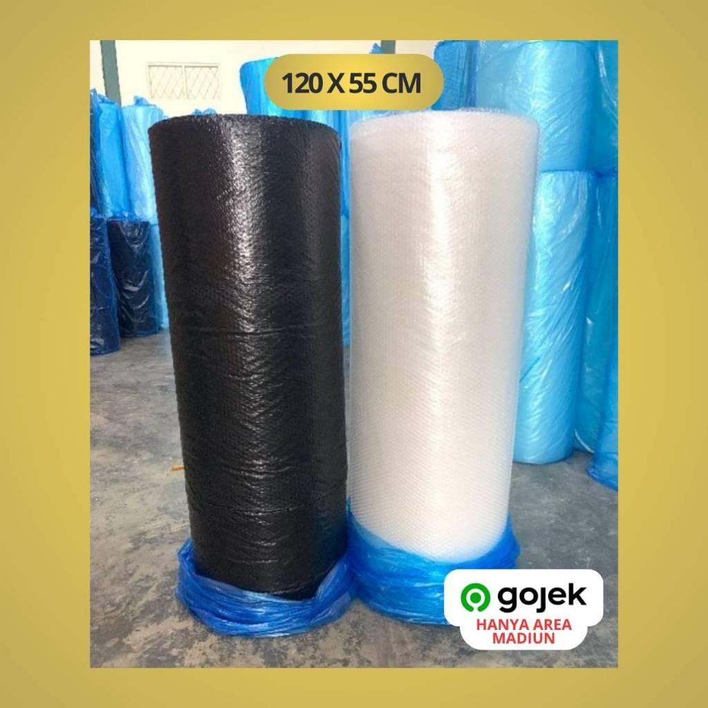 

Bubble Wrap Hitam | Putih 125cm x 50m premium quality packing KHUSUS AREA MADIUN