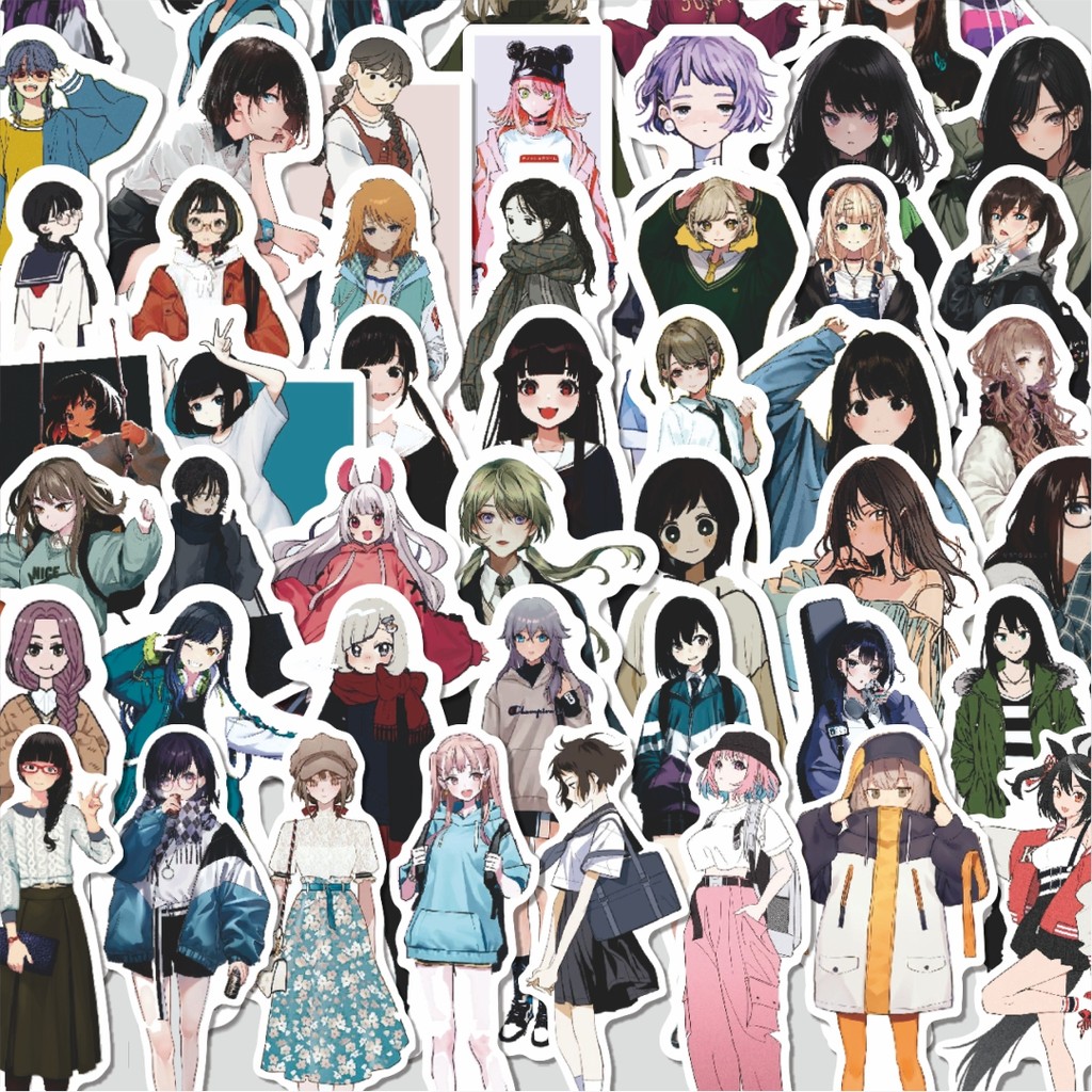 

Stiker Cutting Pack Stiker Modern Girls Series B [Gadis Modern] Isi 100Pcs Series Aesthetic Lucu Keren Untuk Koper Bahan Vynil