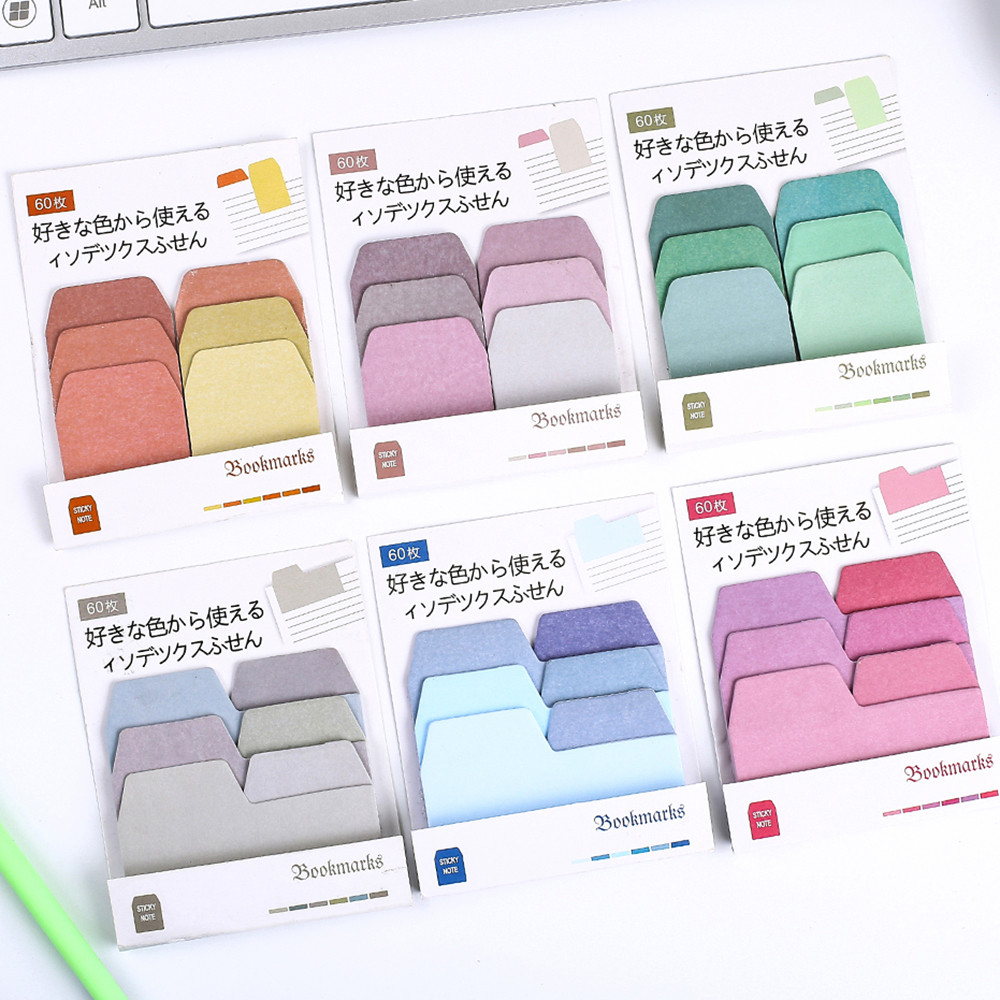 

Japanese Self-Adhesive Gradient Sticky Notes Cute Kawaii Memo Pad Post Index Notepad Journal Stationery Office Book Bookmark Tab