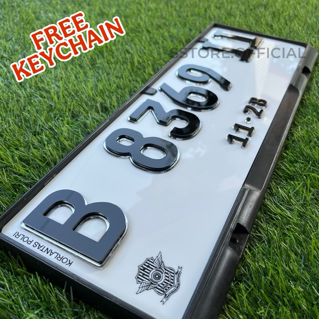 Plat Nomor Mobil Akrilik Huruf Timbul Mewah CO