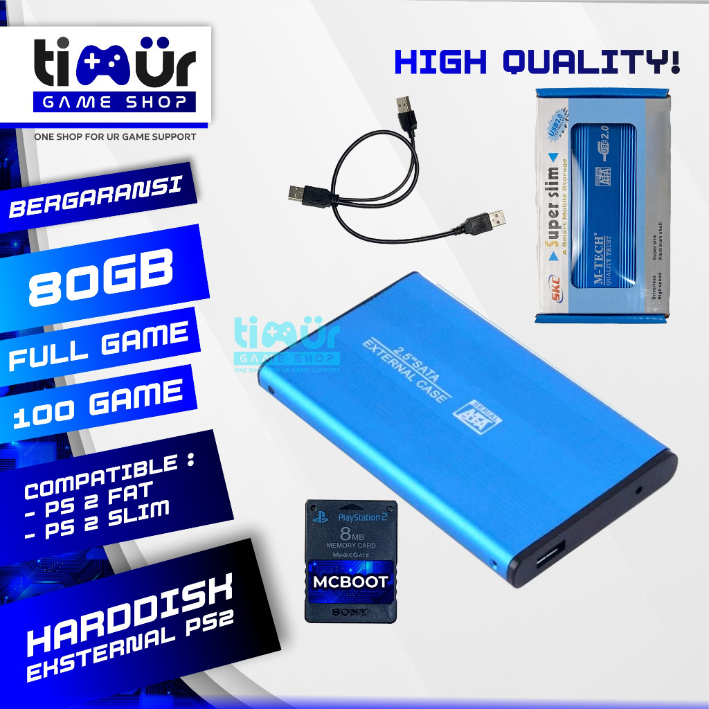 Harddisk Hardisk Eksternal Luar PS2 Support Semua PS2 80GB
