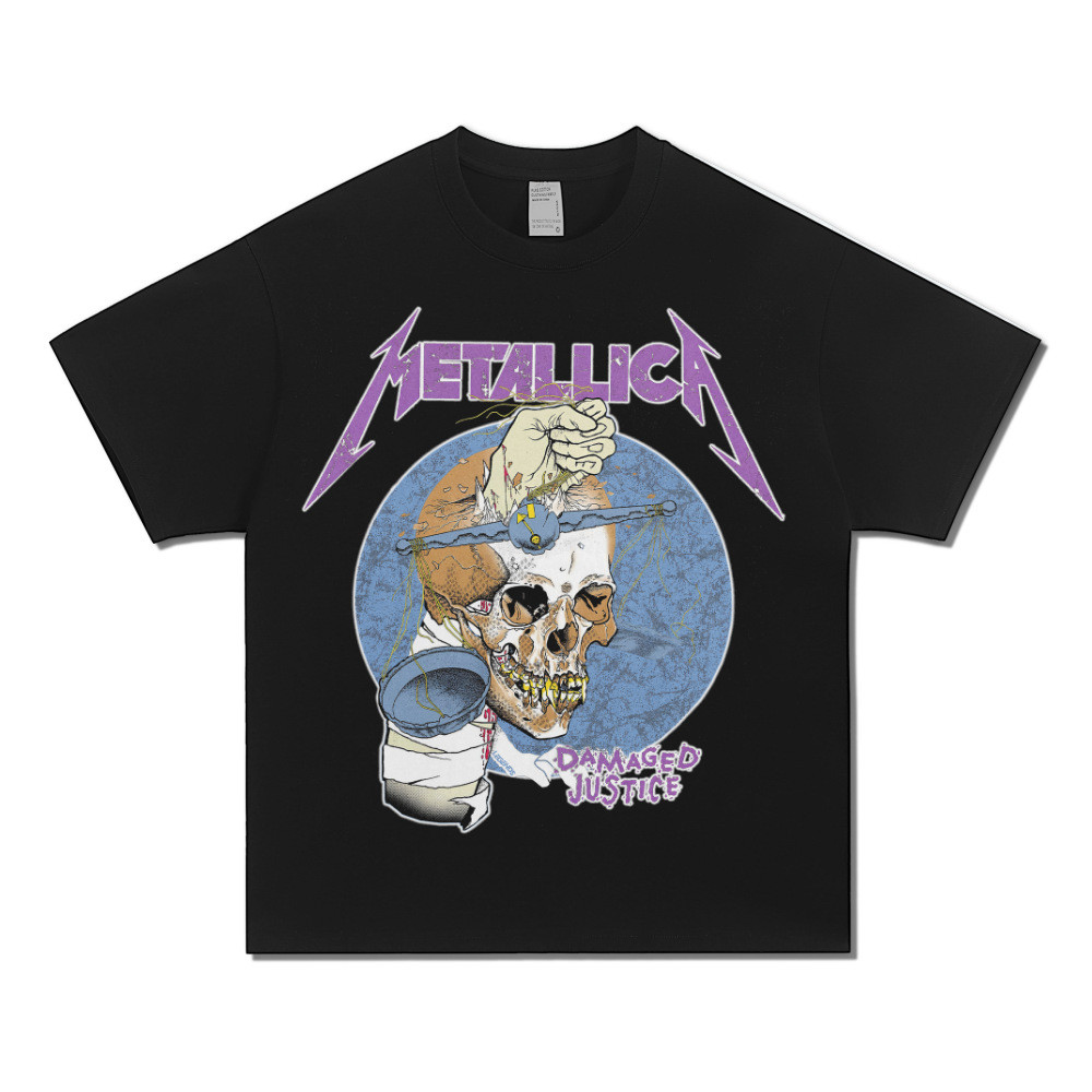 Metallica Cotton Original T-shirt Baju Cowok Kaos Oversize Atasan Pria Terbaru Kekinian Trend Casual